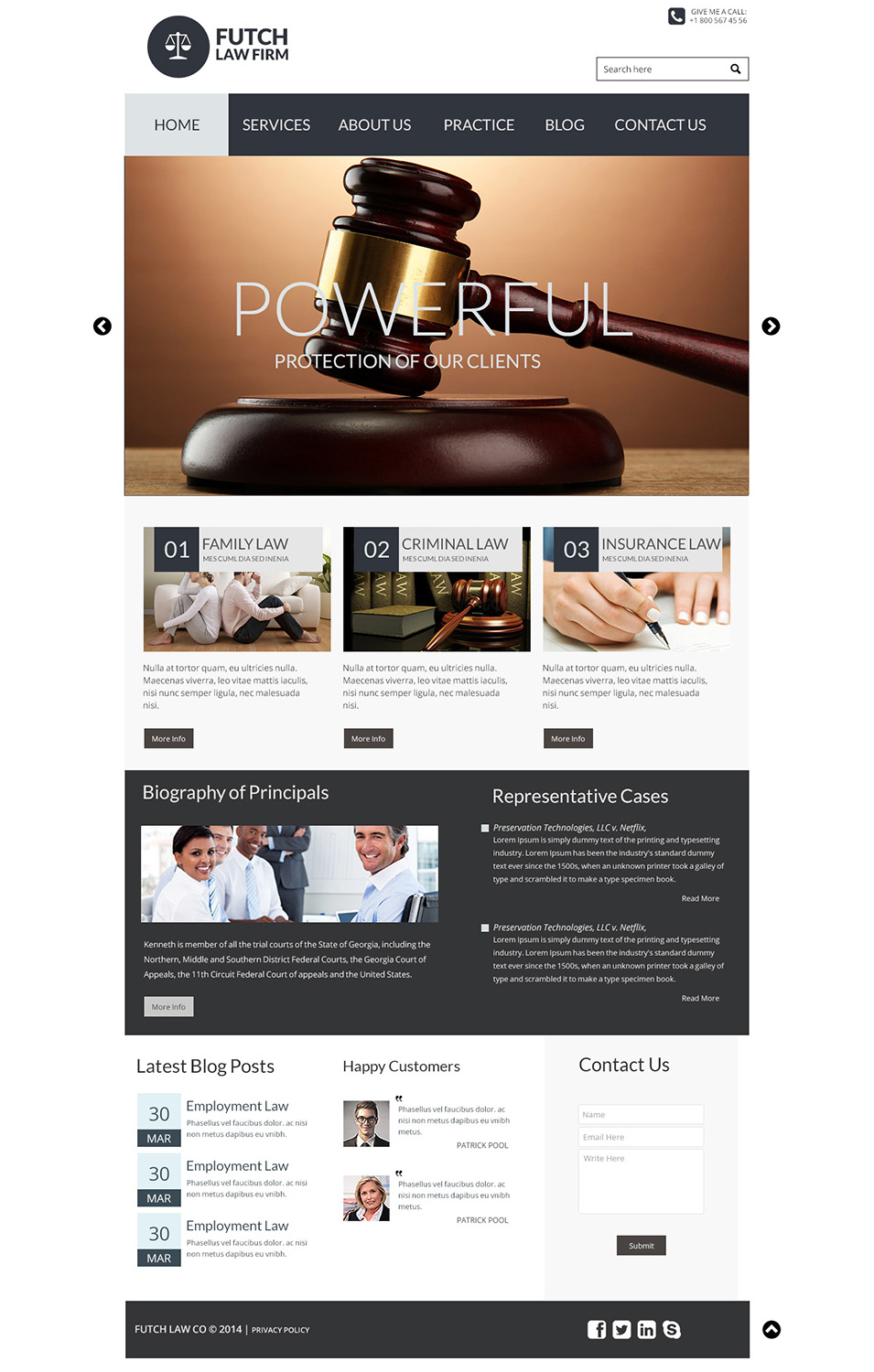 Web Design by ThemeDesk Technology for The Futch Law Firm | Design #5022617