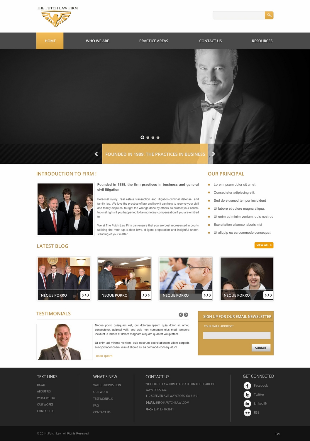 Web Design by pb for The Futch Law Firm | Design #4993234