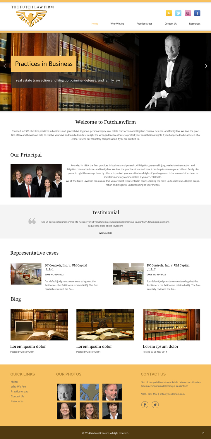 Web Design by pb for The Futch Law Firm | Design #4993253