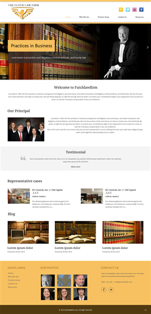 Web Design by pb for The Futch Law Firm | Design: #4993253