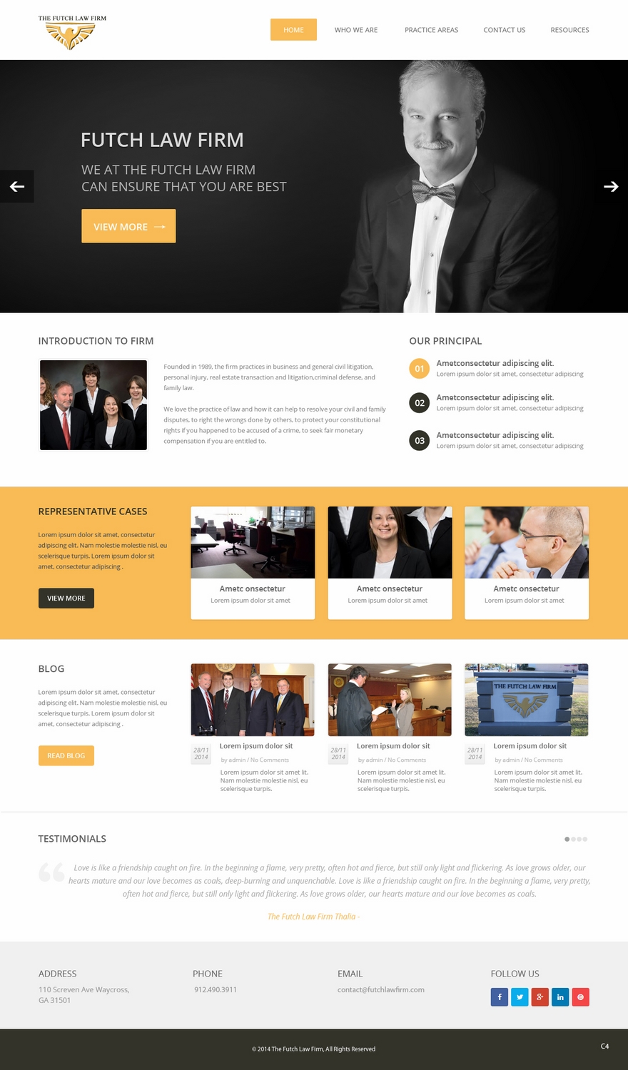 Web Design by pb for The Futch Law Firm | Design #4993257