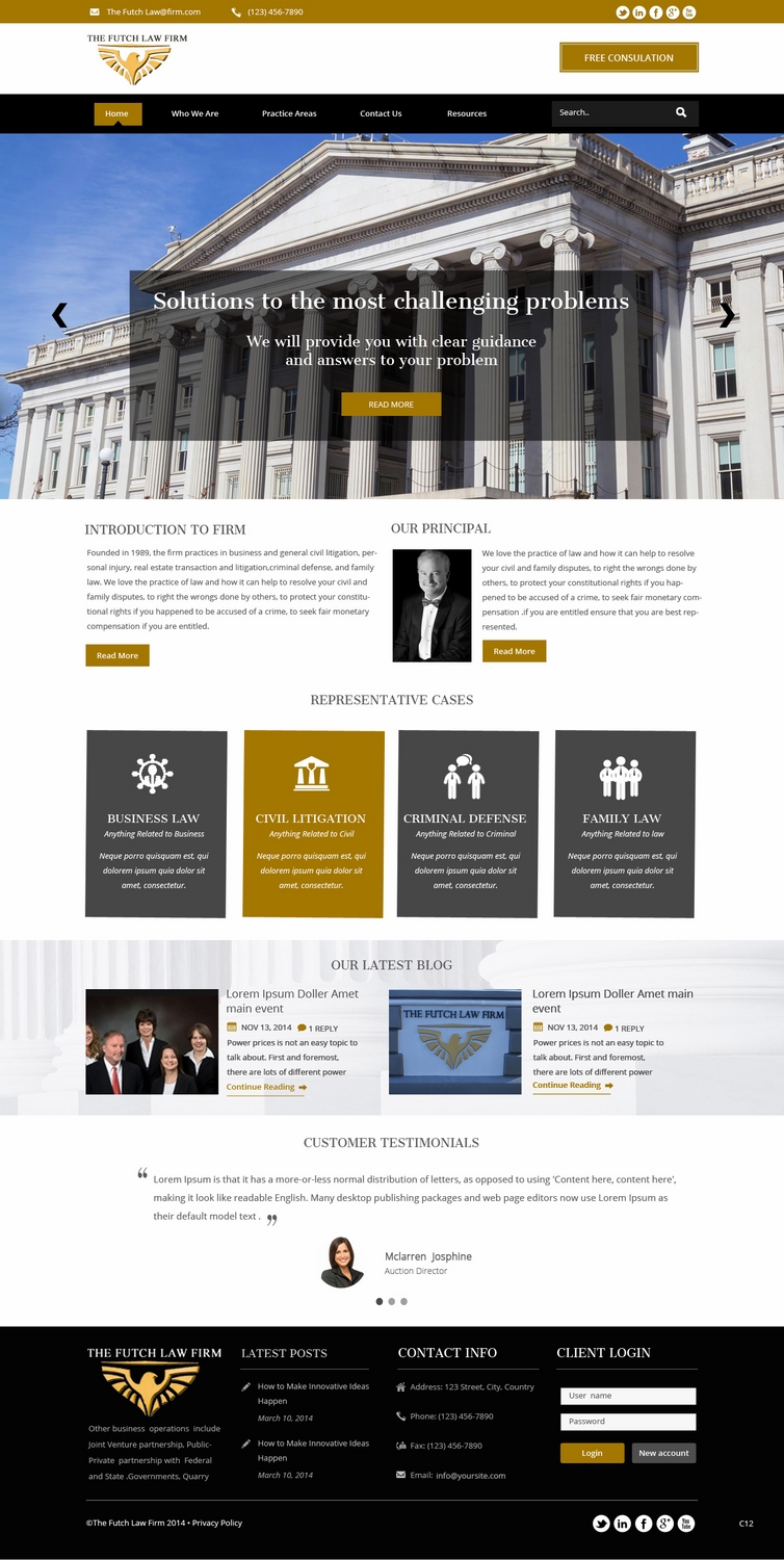 Web Design by pb for The Futch Law Firm | Design #4993263