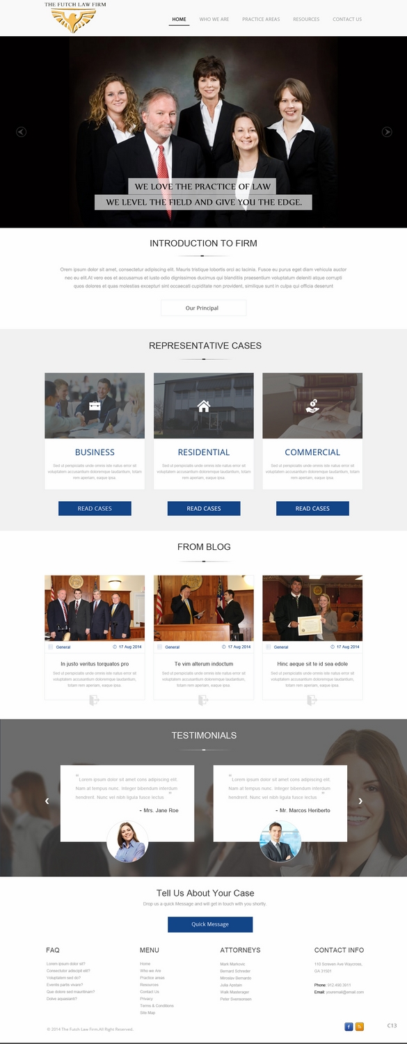Web Design by pb for The Futch Law Firm | Design #4993265