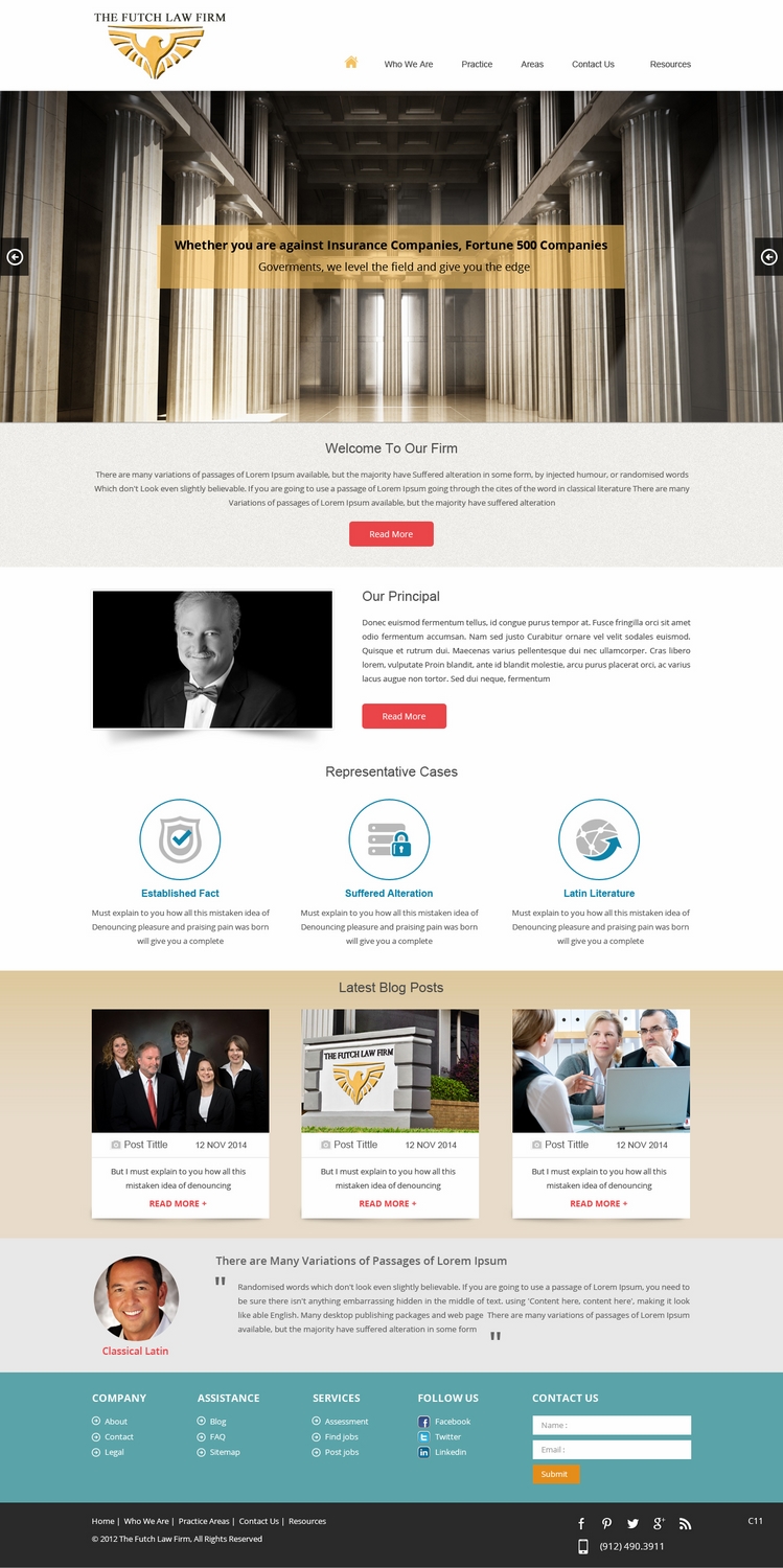 Web Design by pb for The Futch Law Firm | Design #4993271