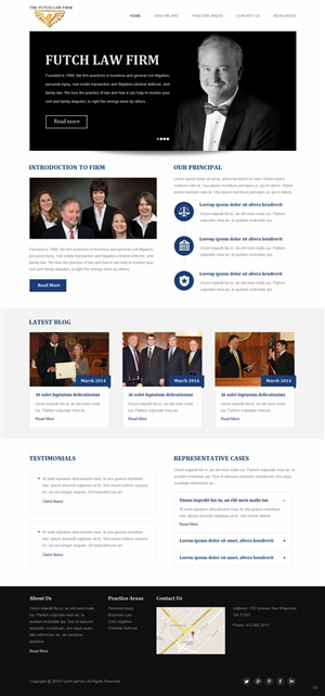 Web Design by pb for The Futch Law Firm | Design: #4993279