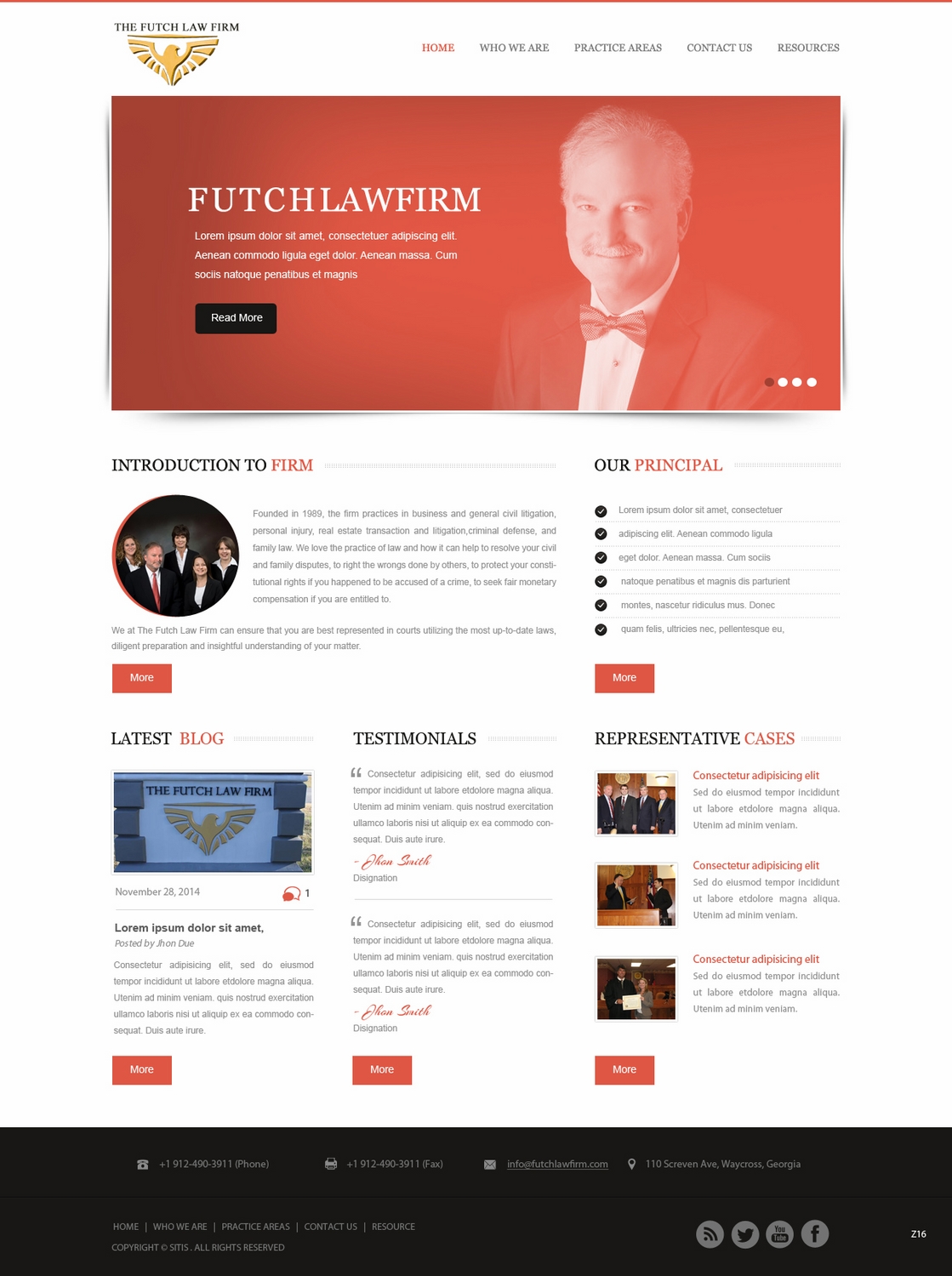 Web Design by pb for The Futch Law Firm | Design #4993283