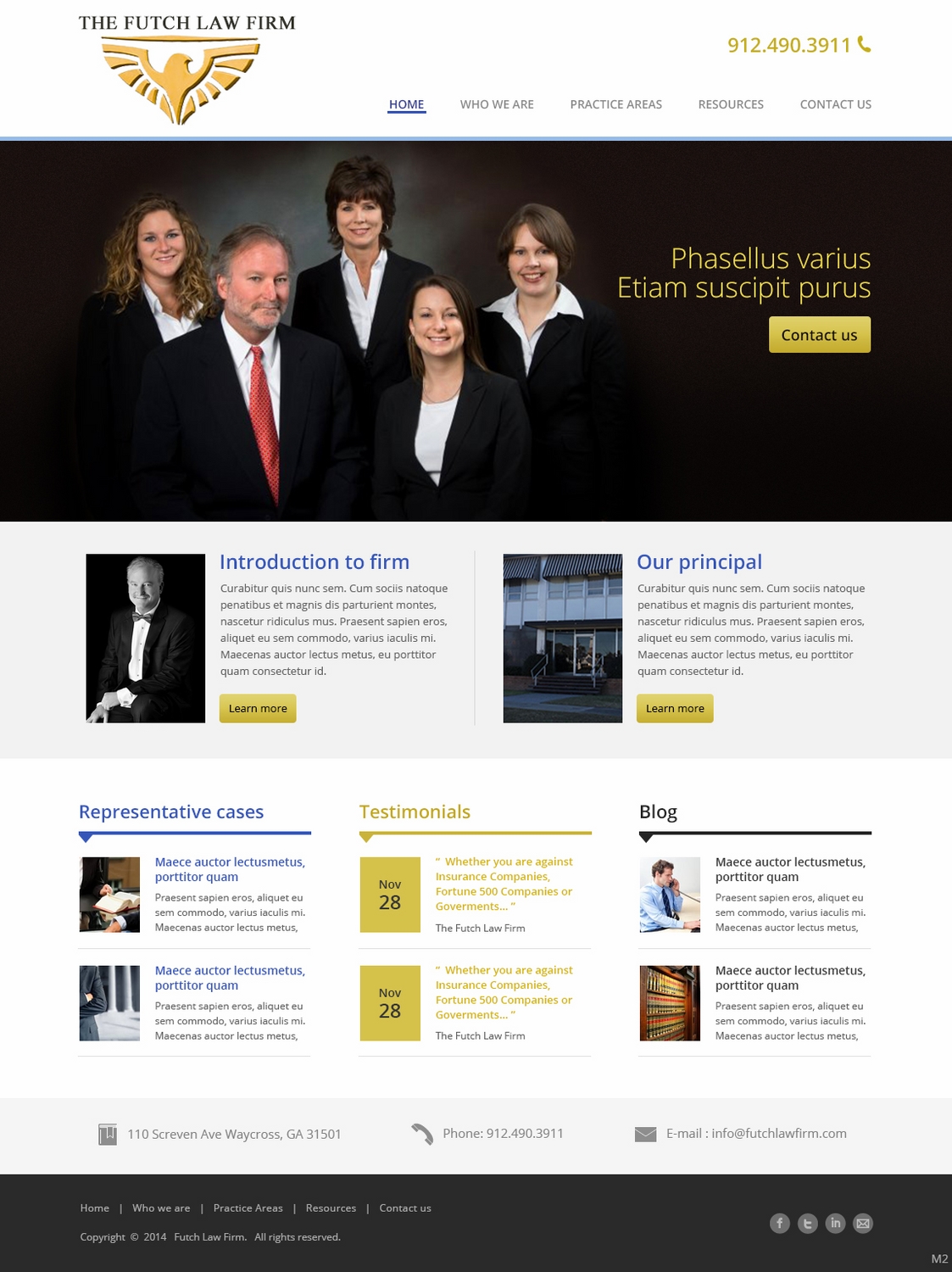 Web Design par pb pour The Futch Law Firm | Design #4993301