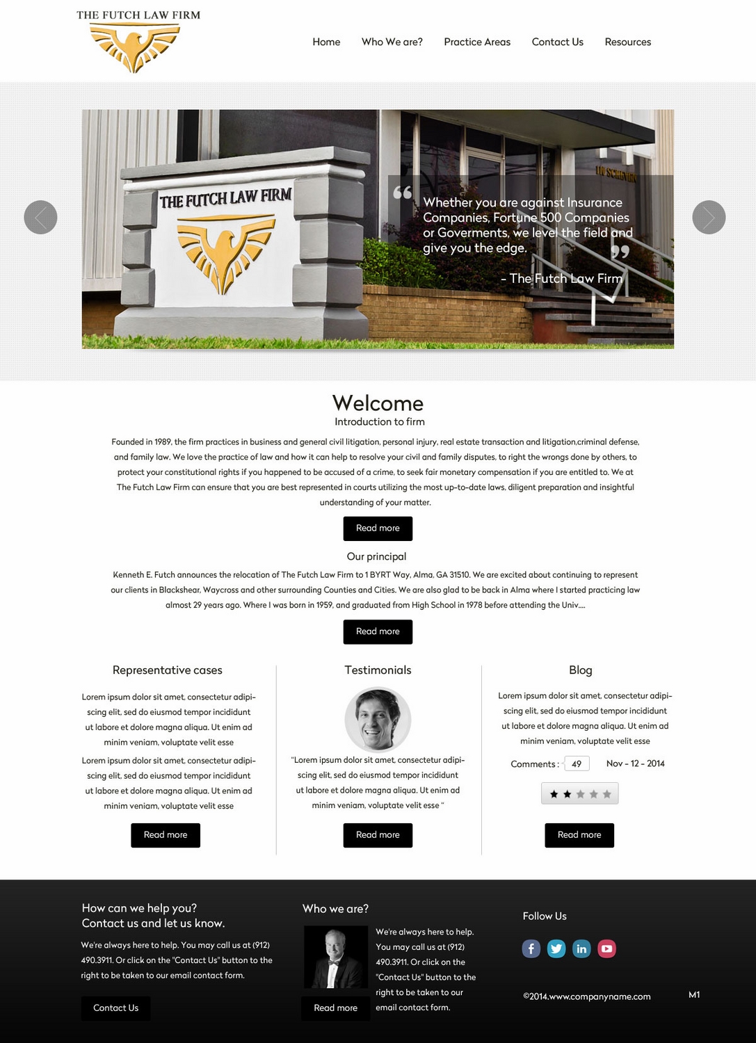 Web Design by pb for The Futch Law Firm | Design #4998825