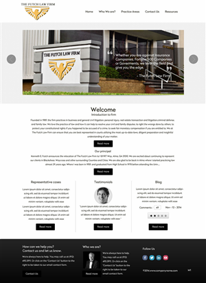 Web Design par pb pour The Futch Law Firm | Design #4998825