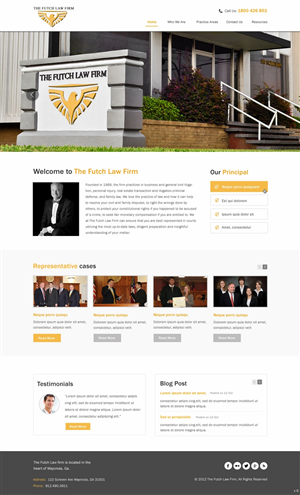 Web Design by pb for The Futch Law Firm | Design: #4998827