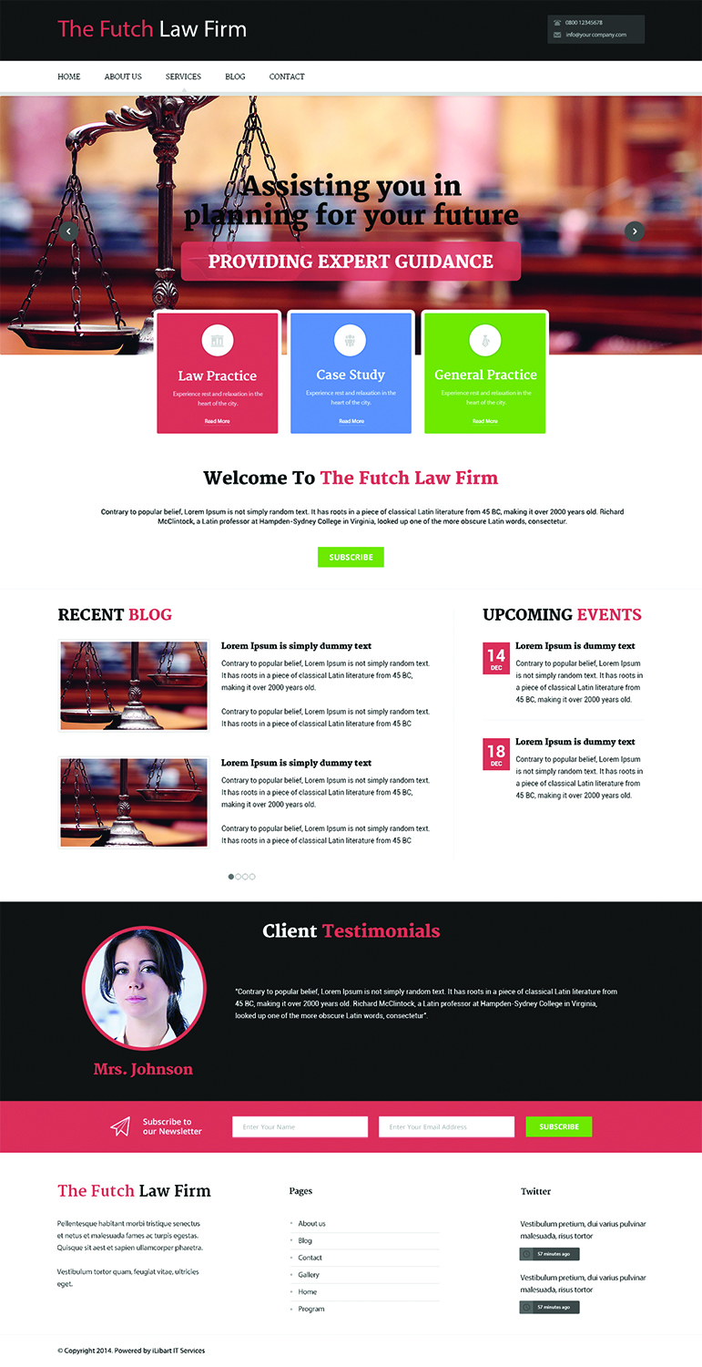 Web Design by iLibart for The Futch Law Firm | Design #4992370