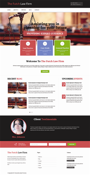 Web Design by iLibart for The Futch Law Firm | Design: #4992370