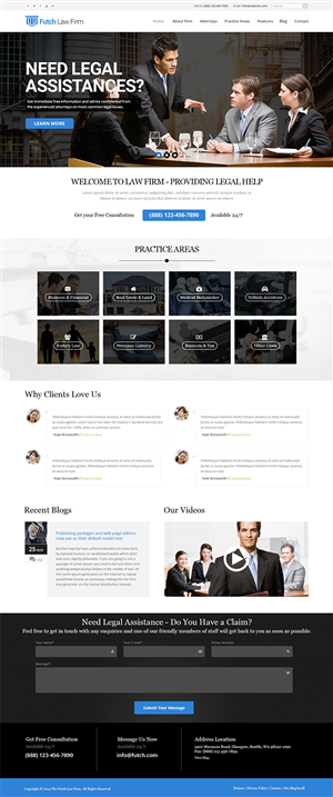 Web Design by iLibart for The Futch Law Firm | Design: #4992634