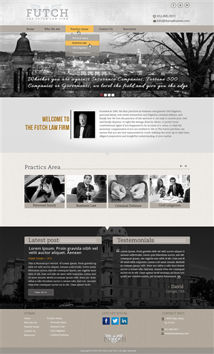 Web Design par Tanvir pour The Futch Law Firm | Design #4989548