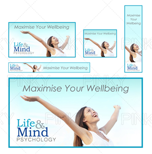 Psychologist Banner Ads for Remarketing & facebook | Banner Ad Design by Pinky 