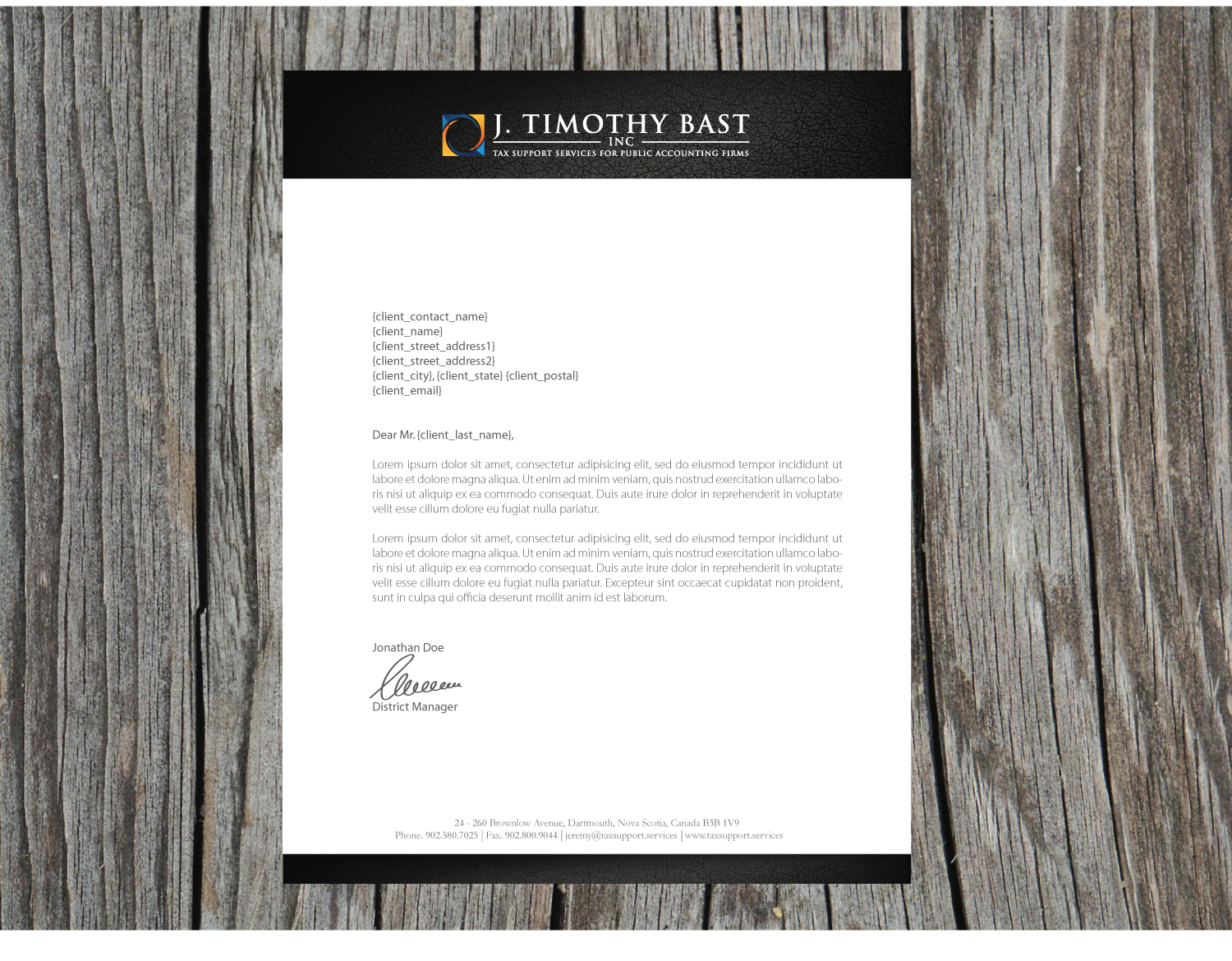 Letterhead Design by Nila for Halifax Tax Consultancy Inc. | Design #4985069