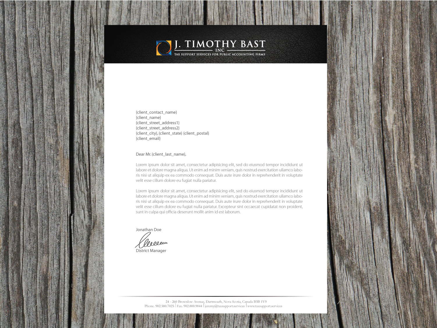 Letterhead Design by Nila for Halifax Tax Consultancy Inc. | Design #4985096