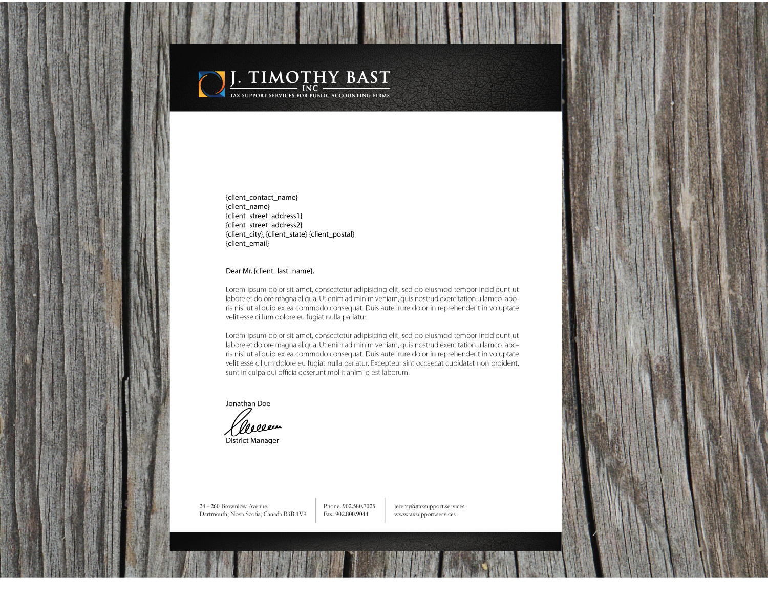 Design En-Tête par Nila pour Halifax Tax Consultancy Inc. | Design #4985137