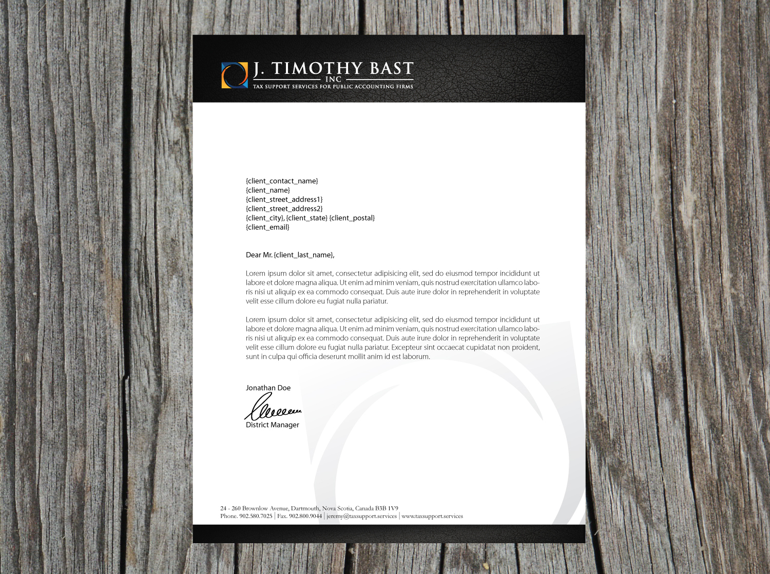 Design En-Tête par Nila pour Halifax Tax Consultancy Inc. | Design #4985191