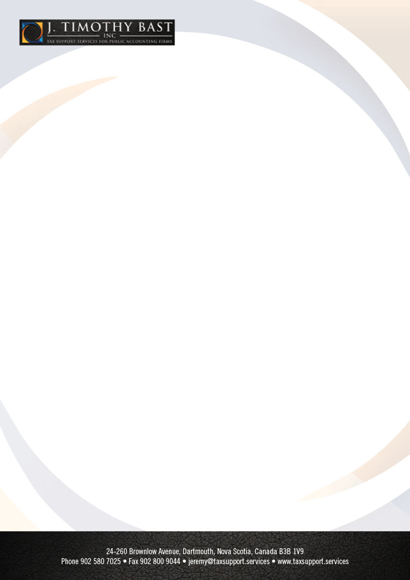Letterhead Design by Professional Image for Halifax Tax Consultancy Inc. | Design #4985977