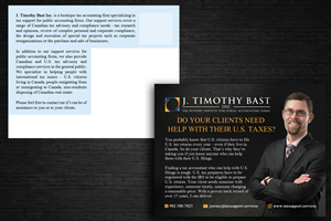 Postcard Design by uk for Halifax Tax Consultancy Inc. | Design #5001367