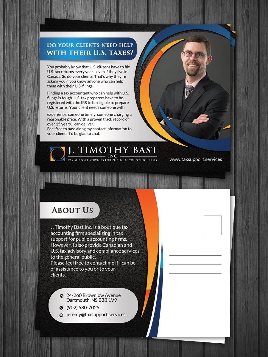 Diseño de Postal por debdesign para Halifax Tax Consultancy Inc. | Diseño #5003386