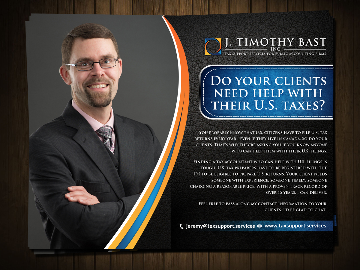 Postcard Design by ESolz Technologies for Halifax Tax Consultancy Inc. | Design #4990284