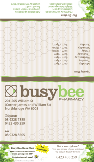 Pharmacy Prescription Folder Design-Busy Bee Pharmacy | Flyer Design by TedAtkinson