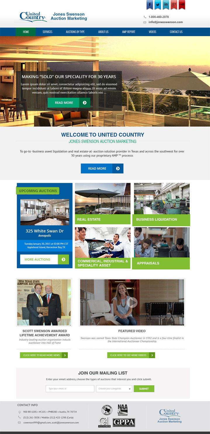 Wordpress Design by Expert Designer for AuctionServices.com, Inc. | Design #5013303