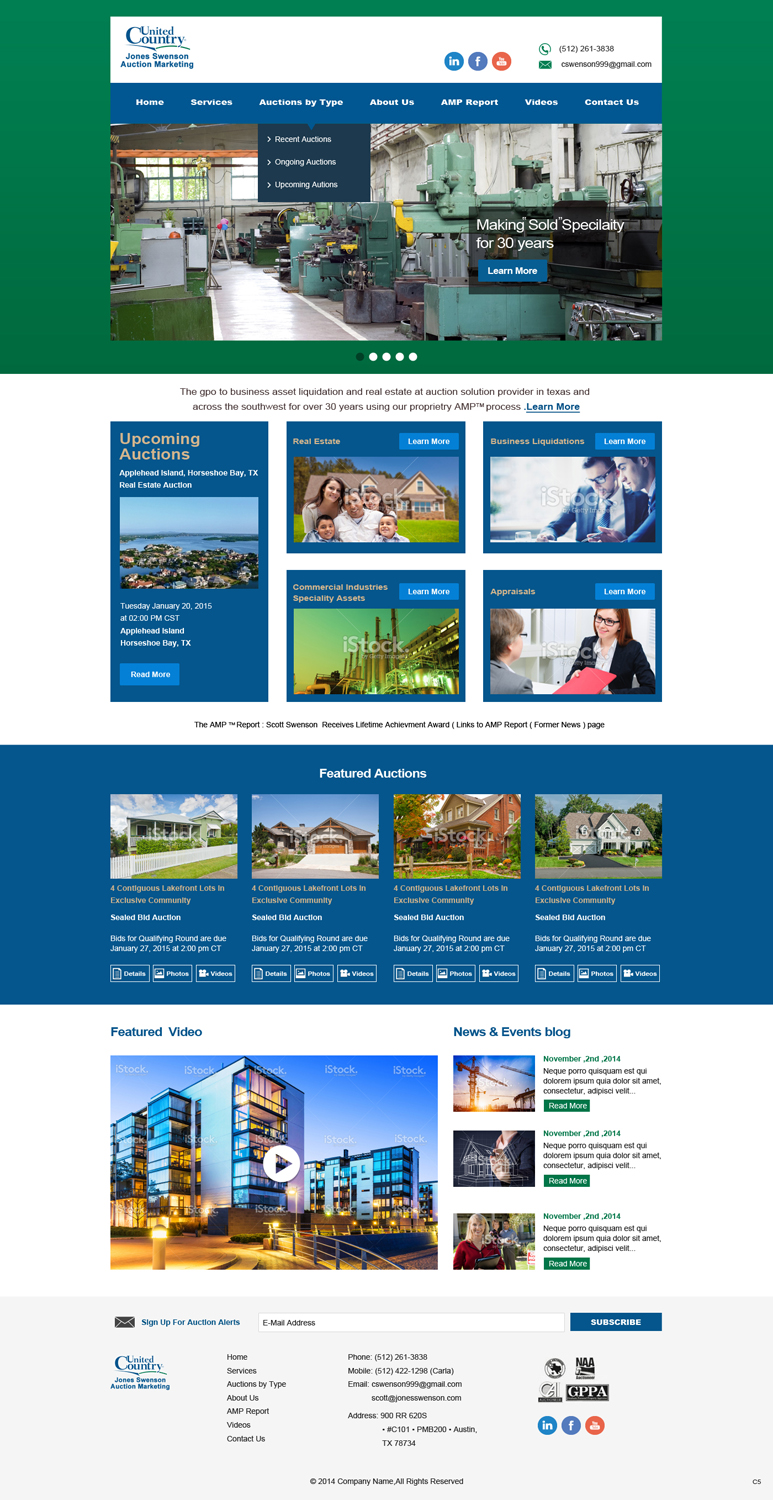 Wordpress Design by pb for AuctionServices.com, Inc. | Design #5011364