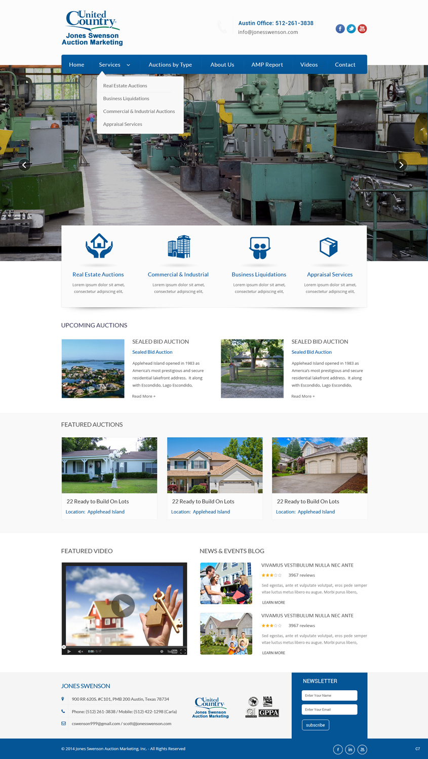 Wordpress Design by pb for AuctionServices.com, Inc. | Design #5011377