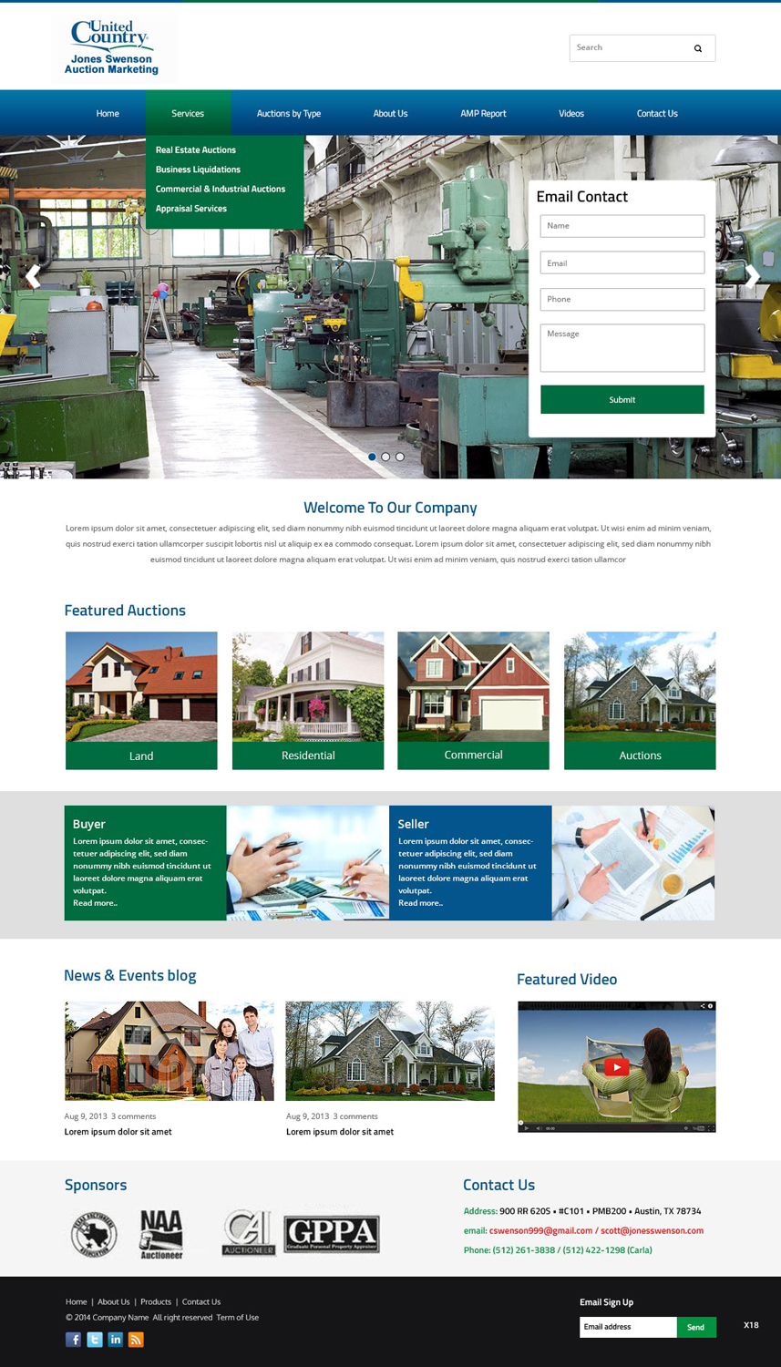 Wordpress Design by pb for AuctionServices.com, Inc. | Design #5011380