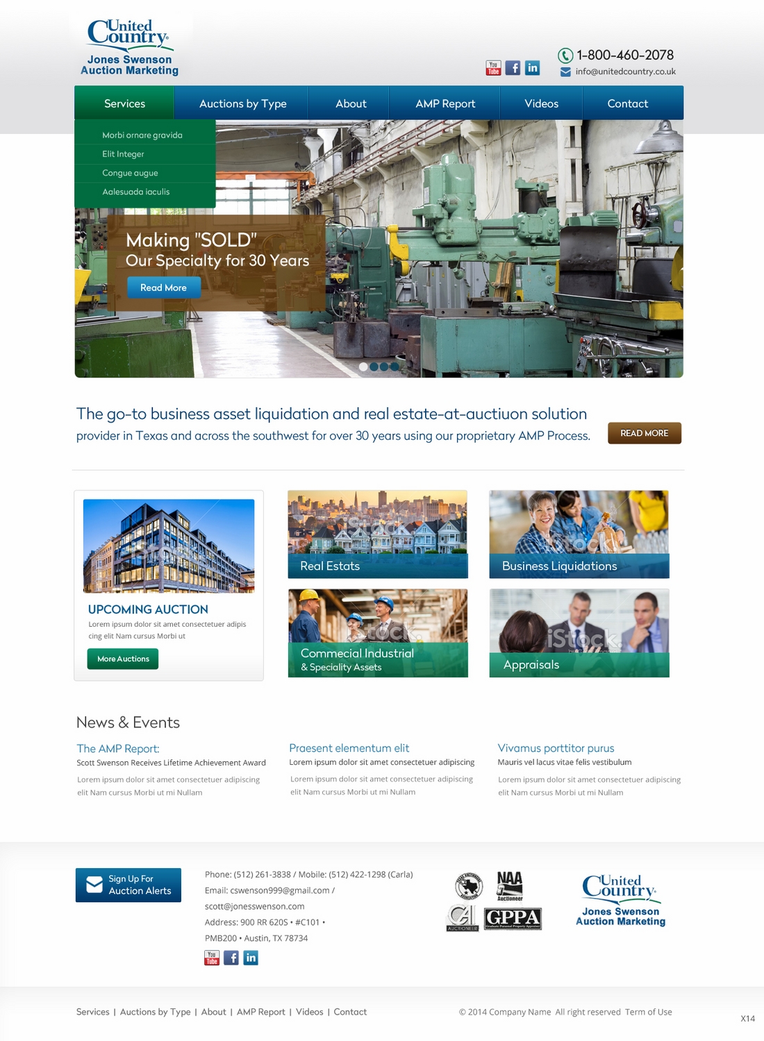 Wordpress Design by pb for AuctionServices.com, Inc. | Design #5011383