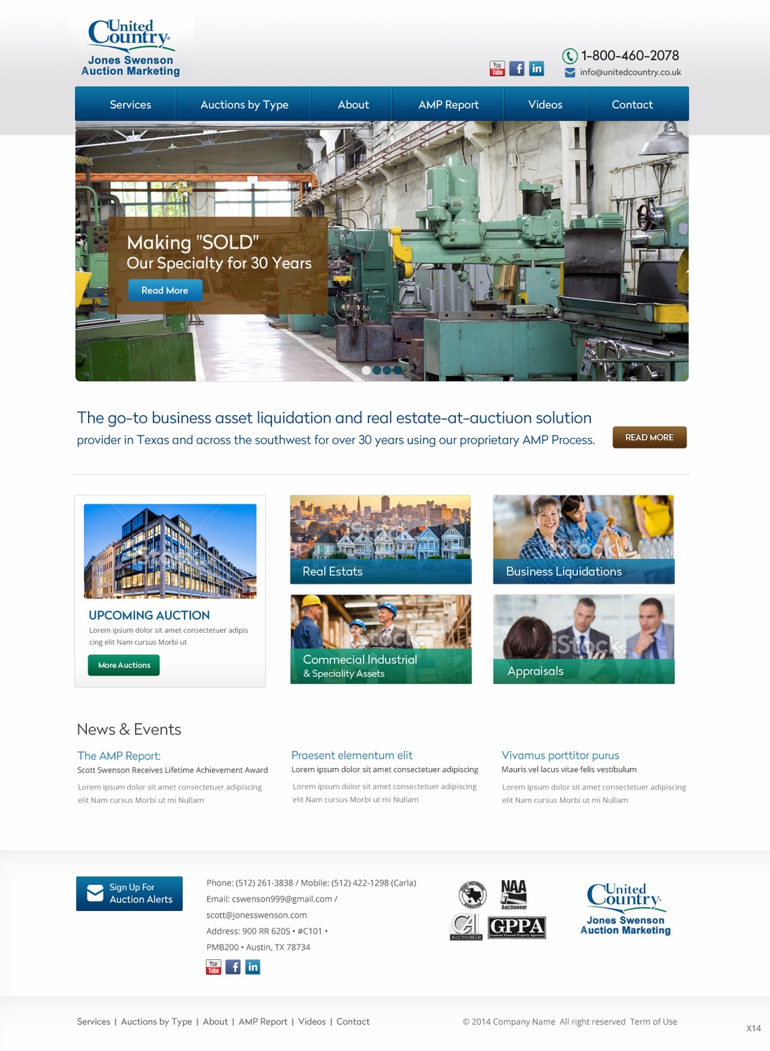Wordpress Design by pb for AuctionServices.com, Inc. | Design #5011385