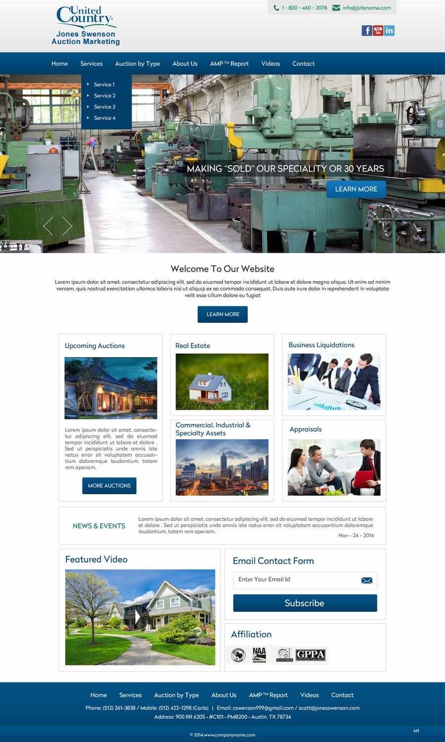 Wordpress Design by pb for AuctionServices.com, Inc. | Design #5018868