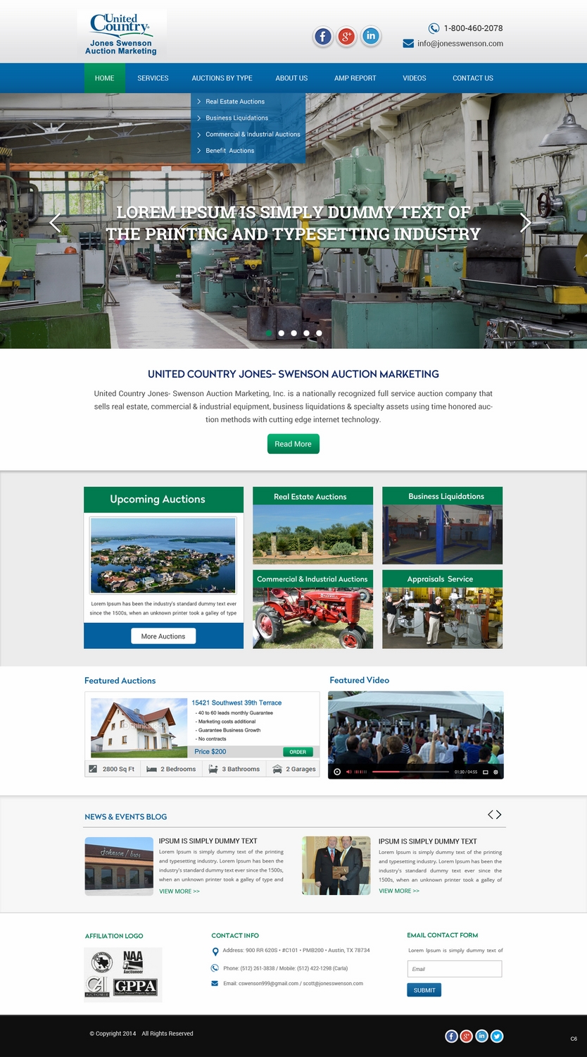 Wordpress Design by pb for AuctionServices.com, Inc. | Design #5018878