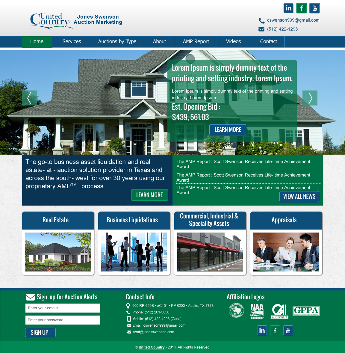 Wordpress Design by rightway for AuctionServices.com, Inc. | Design #5010273