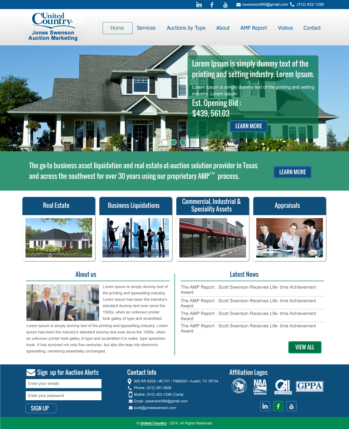 Wordpress Design by rightway for AuctionServices.com, Inc. | Design #5010282