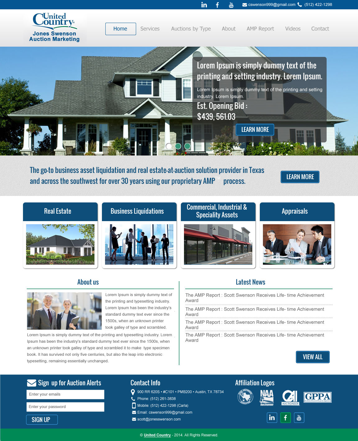 Wordpress Design by rightway for AuctionServices.com, Inc. | Design #5010307