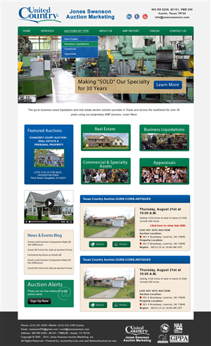 Wordpress Design by Smart Guru for AuctionServices.com, Inc. | Design: #5029852