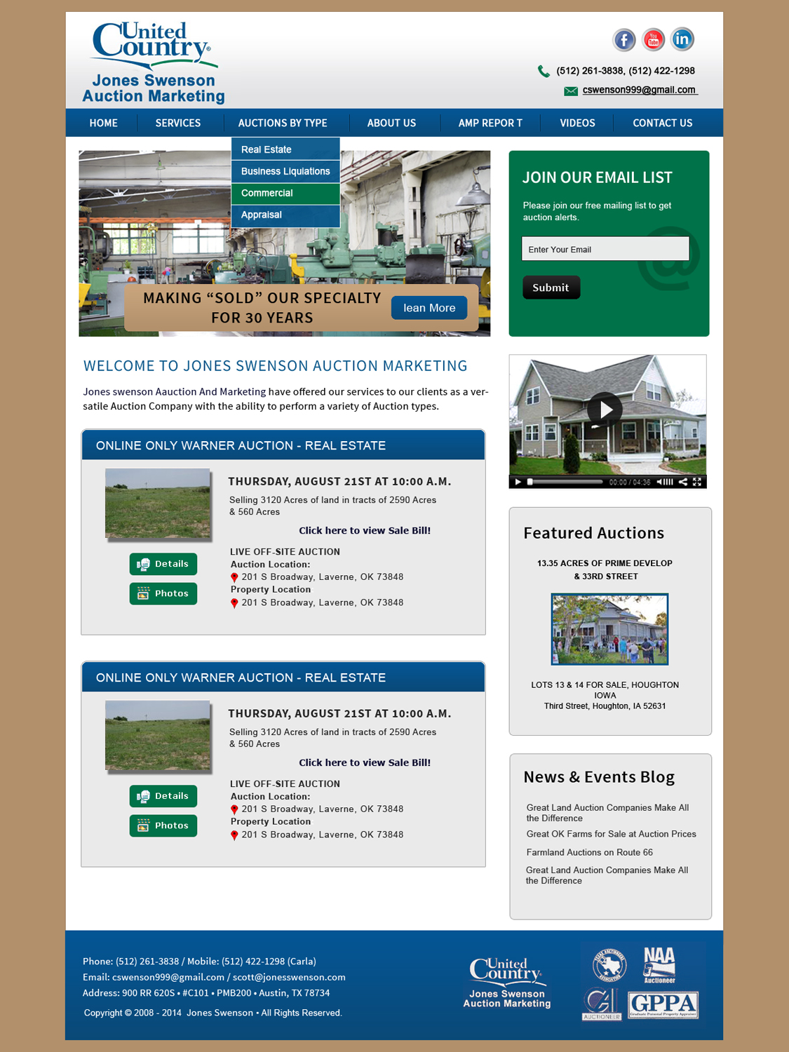 Wordpress Design by Creative X Designs for AuctionServices.com, Inc. | Design #5015005