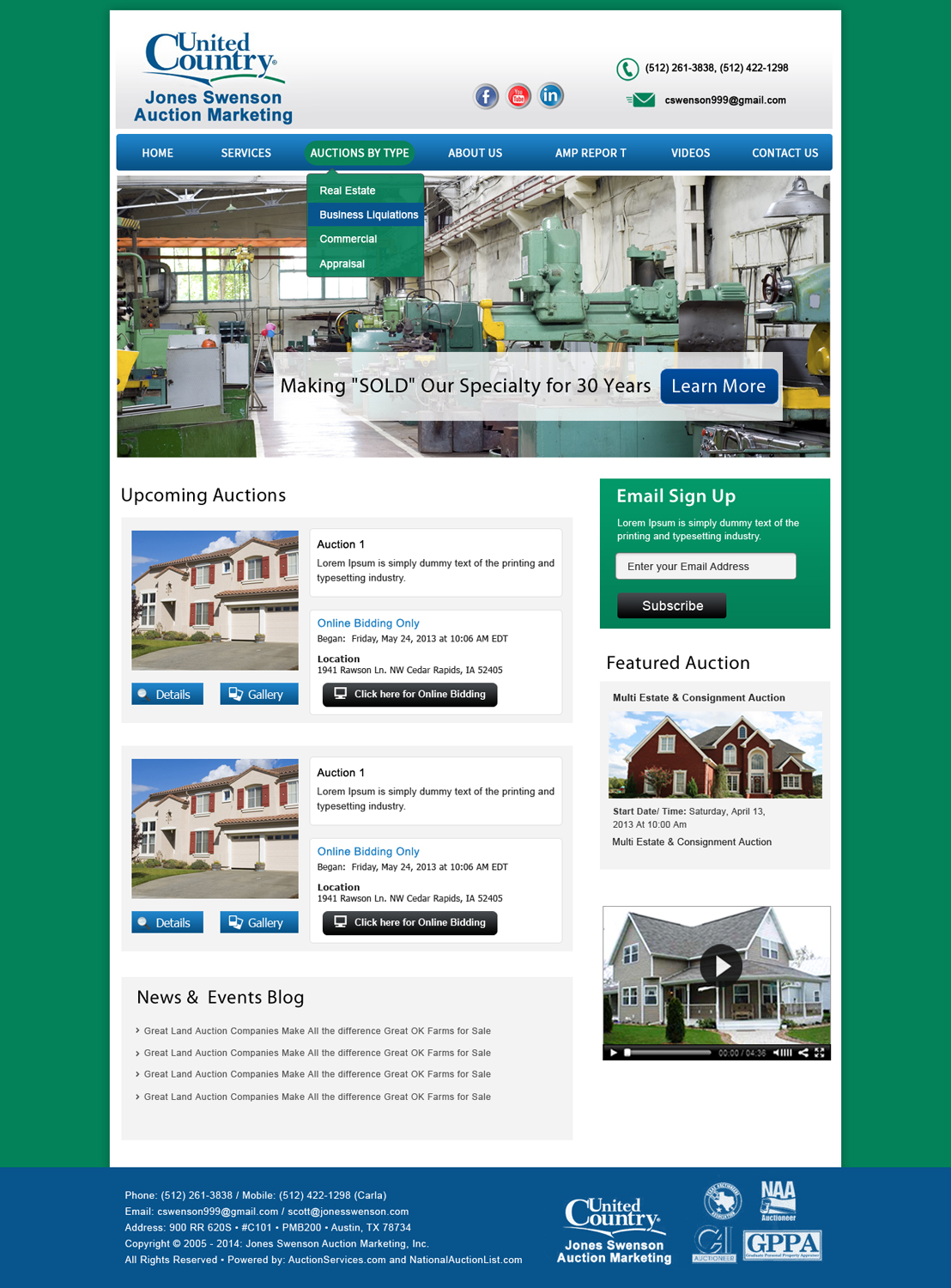 Diseño Wordpress por Creative X Designs para AuctionServices.com, Inc. | Diseño #5022125
