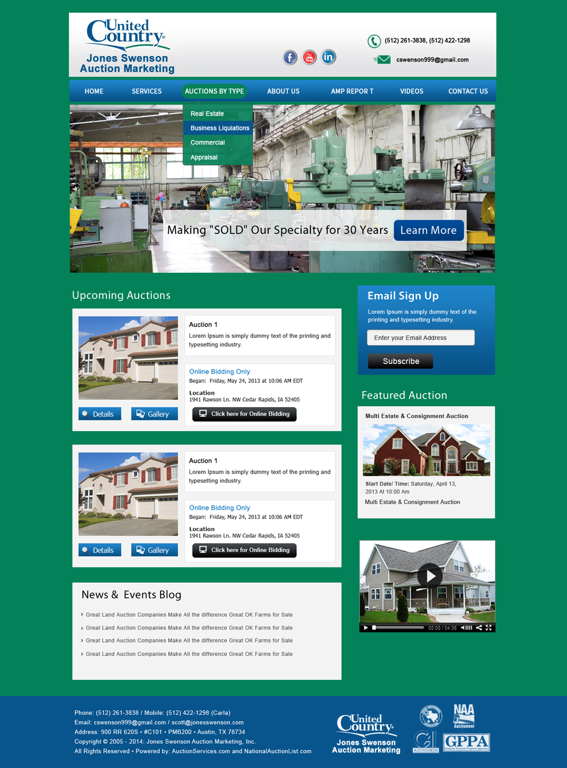 Wordpress Design by Creative X Designs for AuctionServices.com, Inc. | Design #5022233