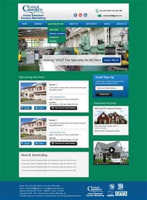 Wordpress Design by Creative X Designs for AuctionServices.com, Inc. | Design: #5022233