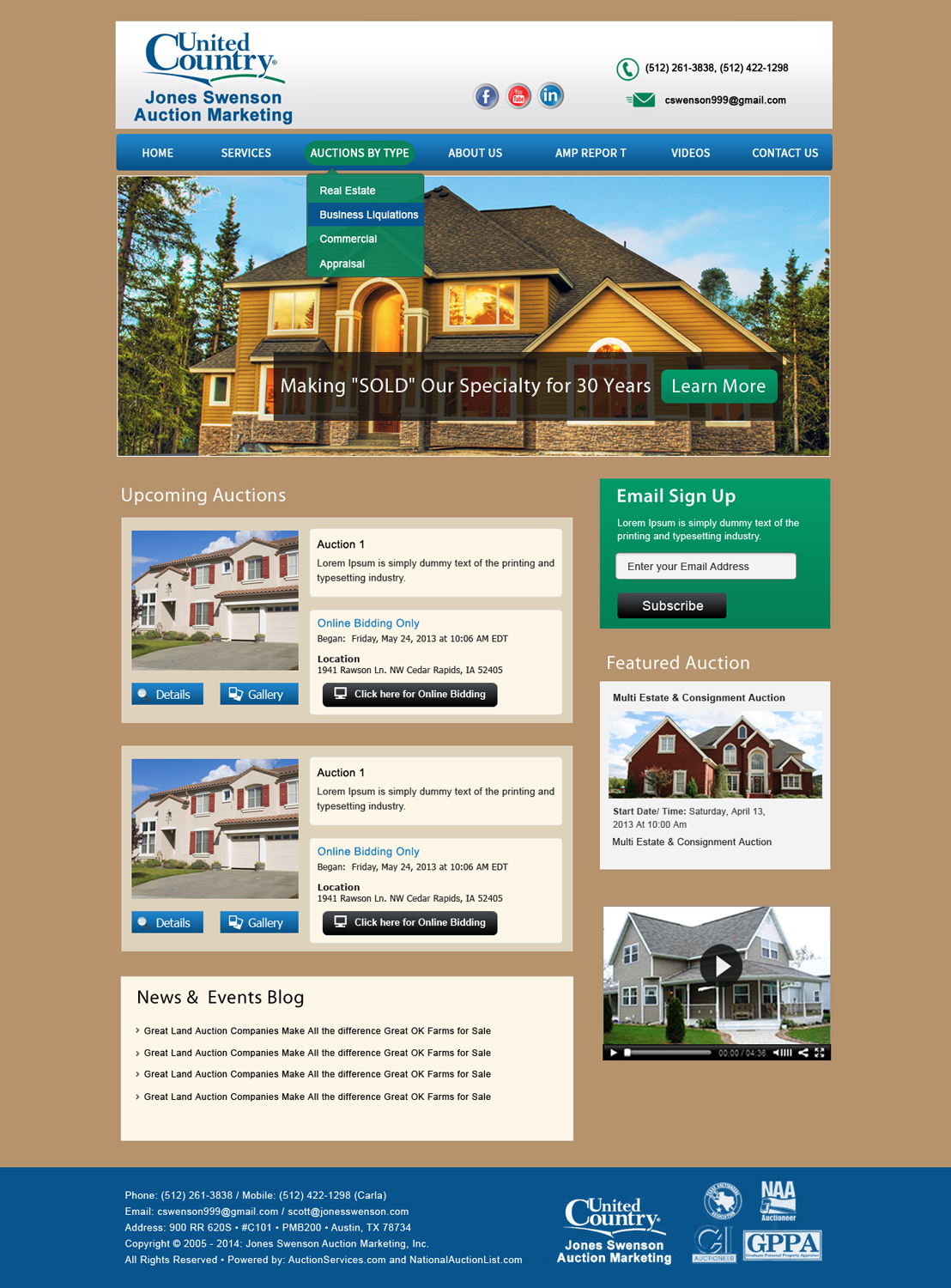 Wordpress Design by Creative X Designs for AuctionServices.com, Inc. | Design #5022339
