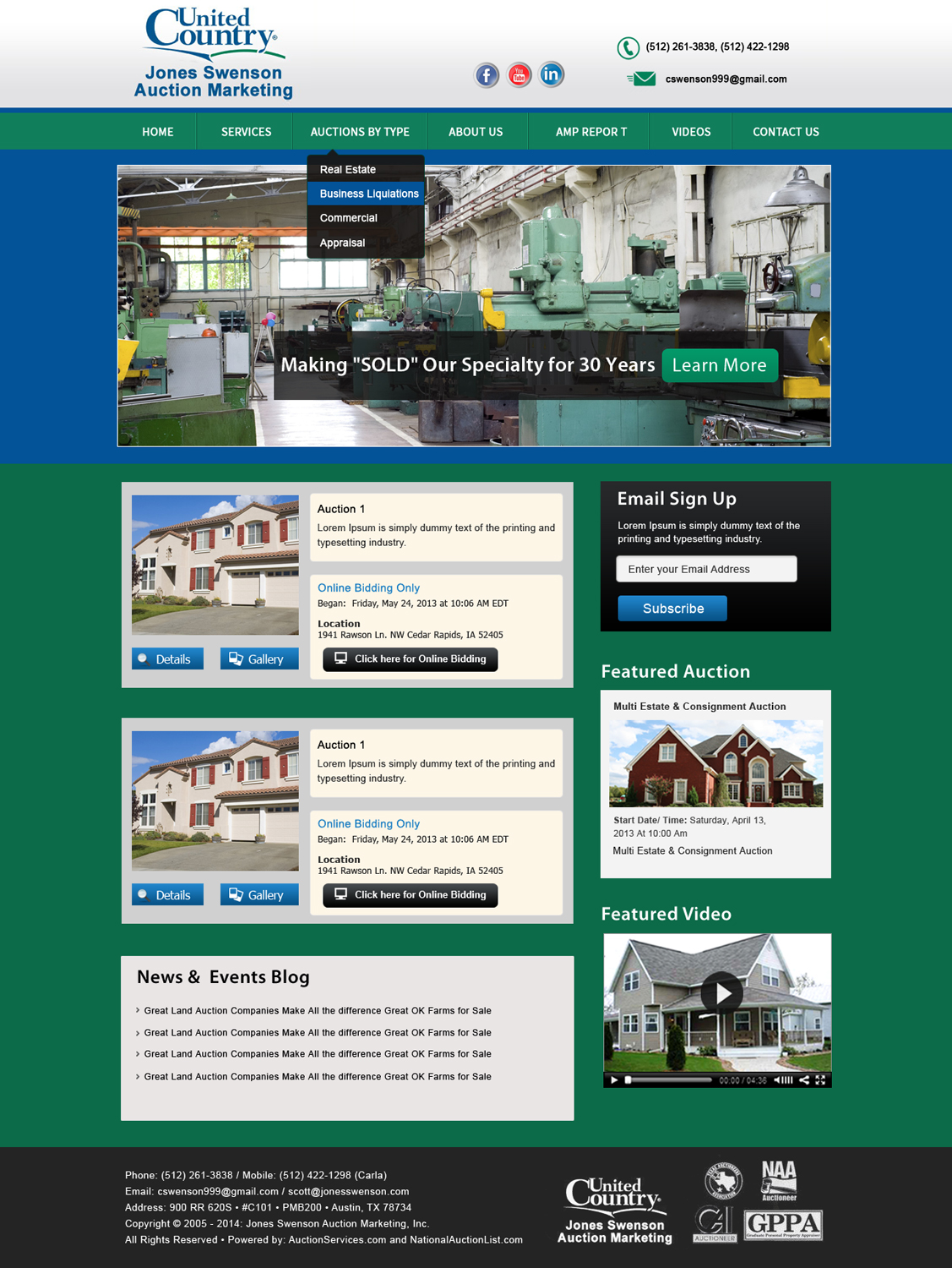 Wordpress Design by Creative X Designs for AuctionServices.com, Inc. | Design #5026540