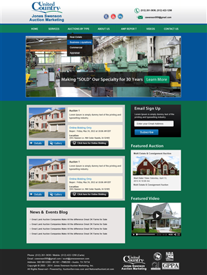 Wordpress Design by Creative X Designs for AuctionServices.com, Inc. | Design: #5026540