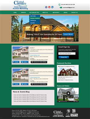 Wordpress Design by Creative X Designs for AuctionServices.com, Inc. | Design: #5026604