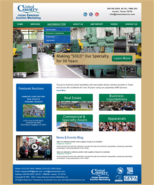 Wordpress Design by Creative X Designs for AuctionServices.com, Inc. | Design: #5030120