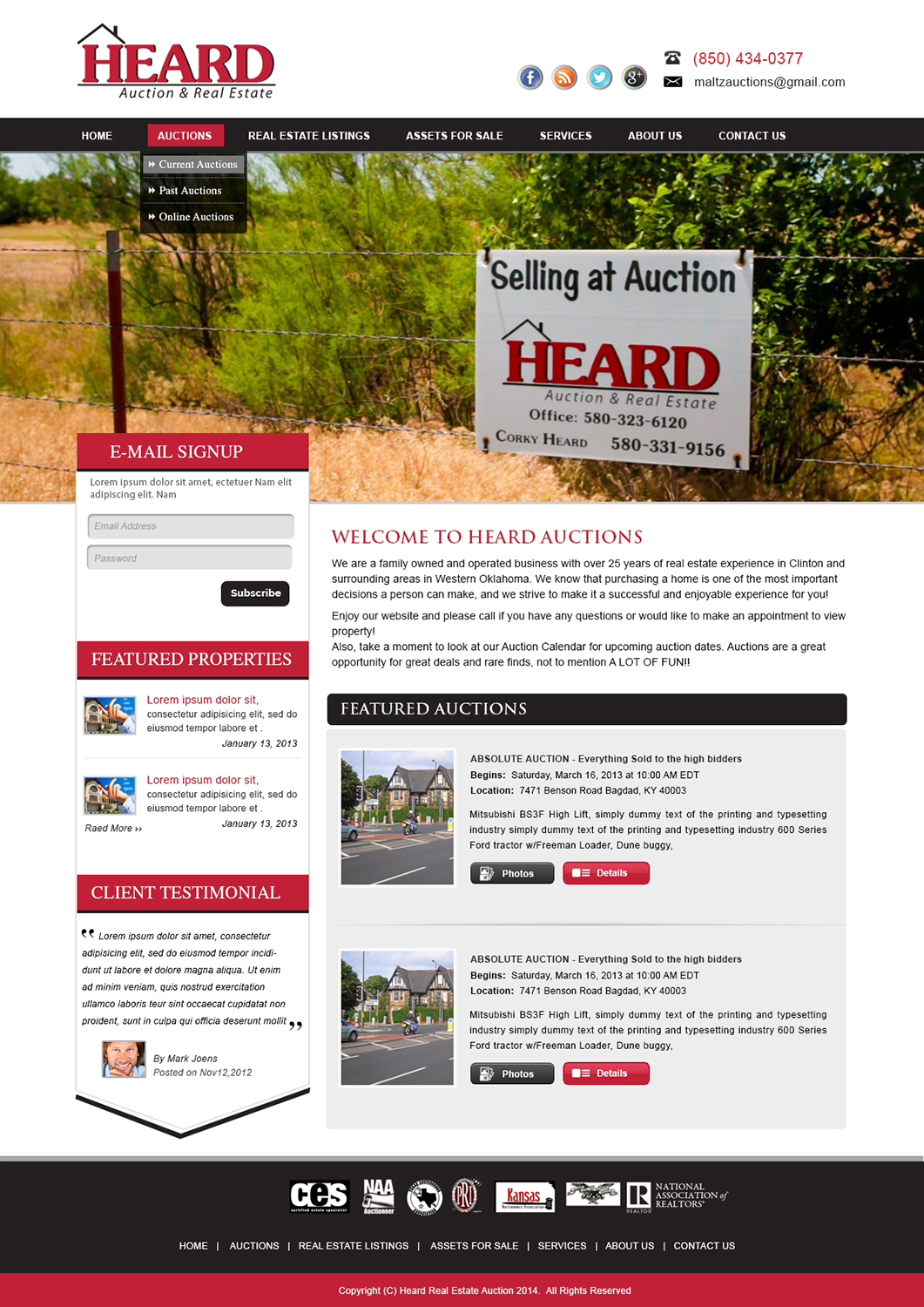 Design Wordpress par webxvision pour AuctionServices.com, Inc. | Design #5004958